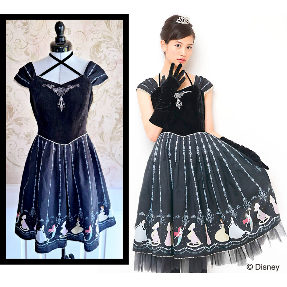 Secret Honey Disney Princess Ornament Christmas OP Dress Lolita Kawaii Japan